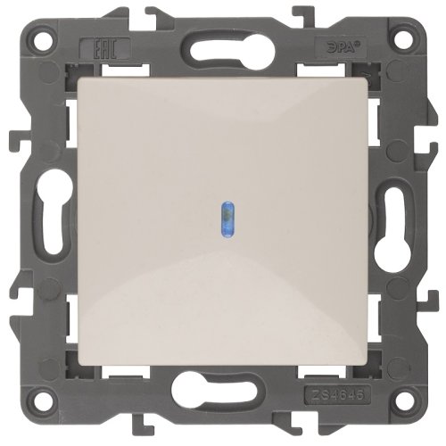 Выключатель с подсветкой без рамки Эра Elegance 1-кл. слоновая кость картинка